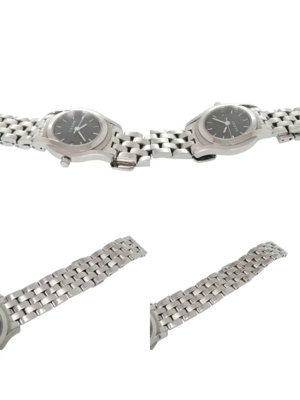 Gucci SS Black Quartz Watch Dial